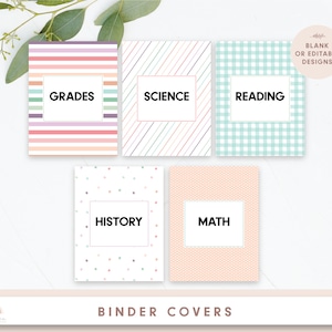 Binder Cover Templates, Teacher Binder Covers Printable, Editable Classroom Decor, Rainbow Classroom Decor, Editable Binder Spine