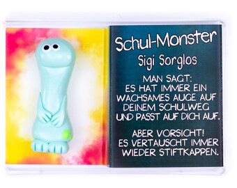 Schul-Monster Glücksbringer für Schulkinder