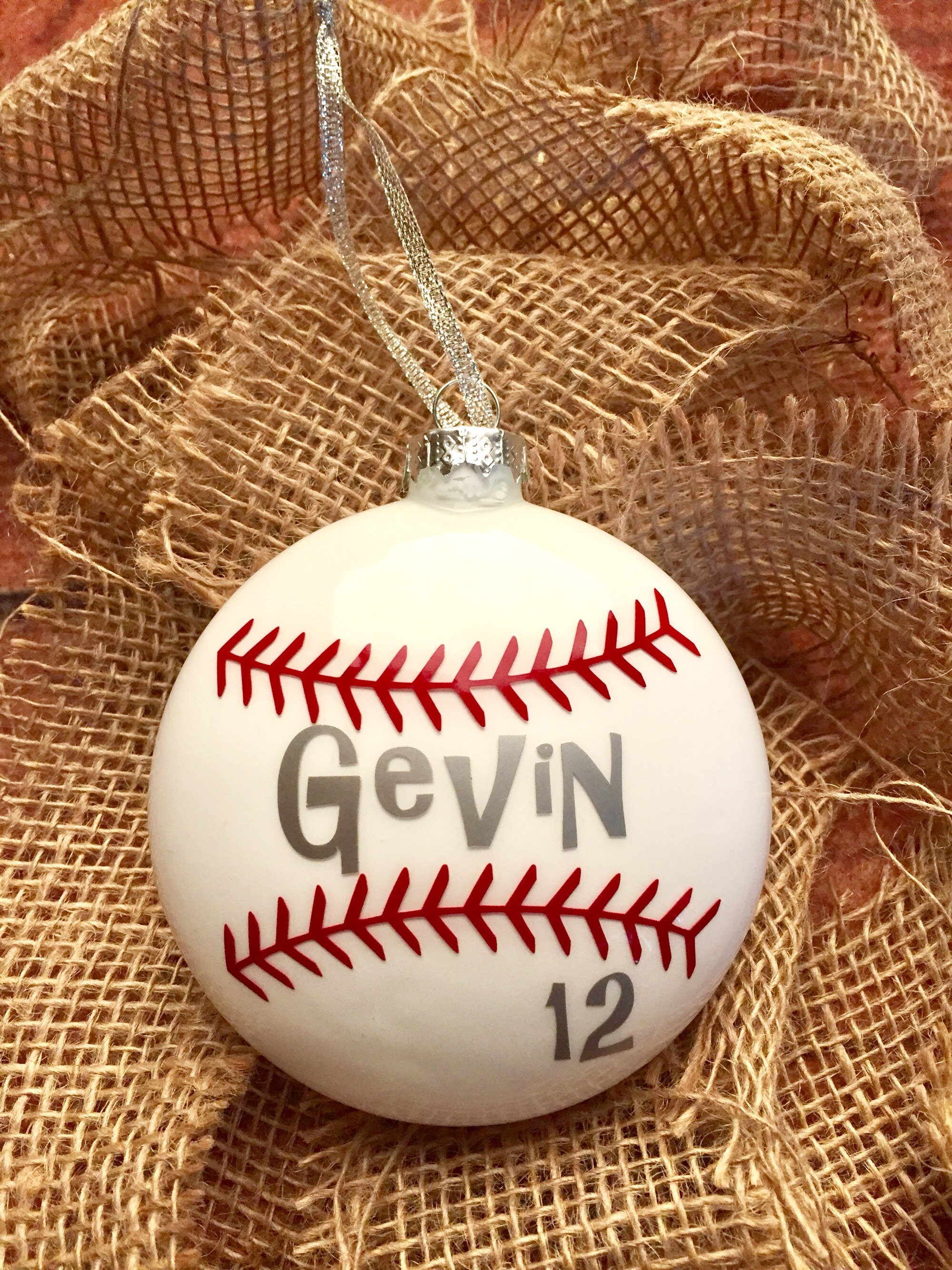Personalized Baseball Ornament Etsy