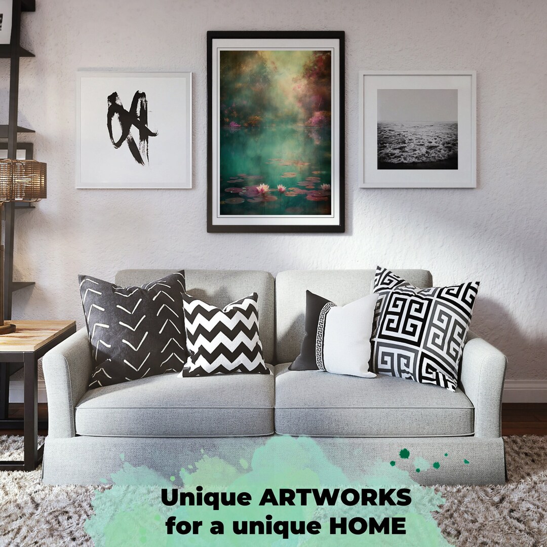 Water Lilies at Dawn Artwork Poster Wallpaper Art by Koai Nakamoto - Etsy