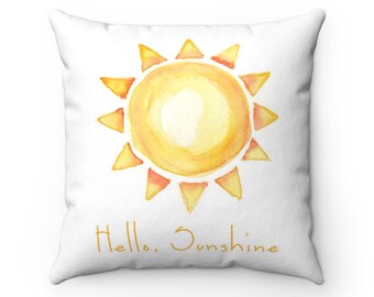 Items Similar To Hello Sunshine Pillow Cover Pillow Case Summer