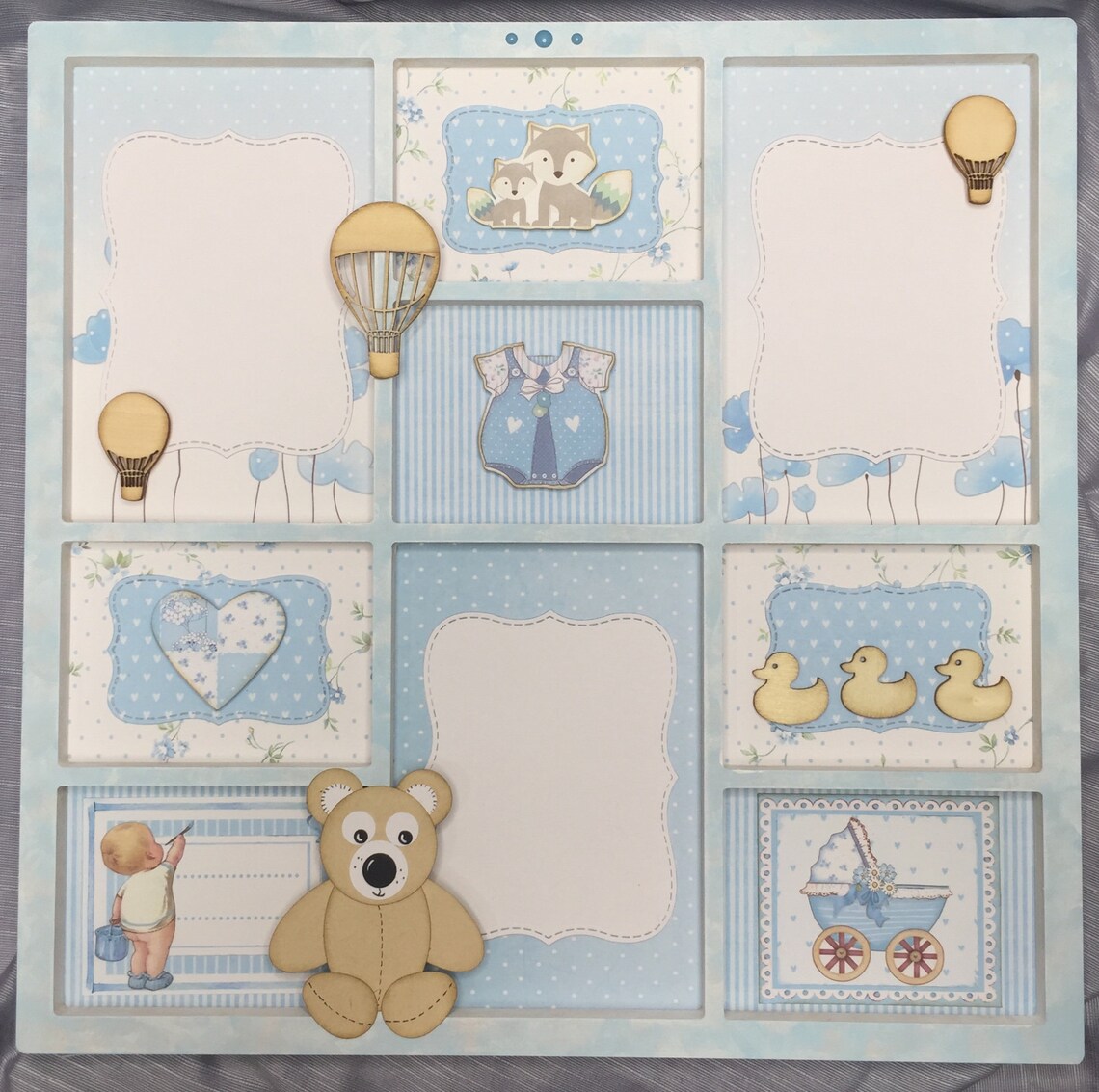 Baby Boy Photo Frame Nursery Decor Nursery Wall Art Wooden Etsy