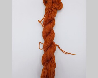 Mini - skein of fine sock yarn, hand-dyed, 4 ply, mustard mottled, Creativ-Ecke, semisolid, uni,