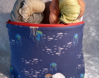 Creative corner project bag, gift for a knitter, birthday, knitting socks, Mother's Day, Christmas, ladies, knitting,