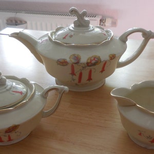 Koffiekern Carl Tielsch-Altwasser porselein Silezië ca. 1935 Art Deco zeldzame vondst