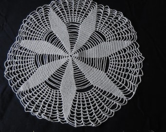 Gehaakte doilies rond handgemaakte witte diameter 24 cm zeer fijn garen