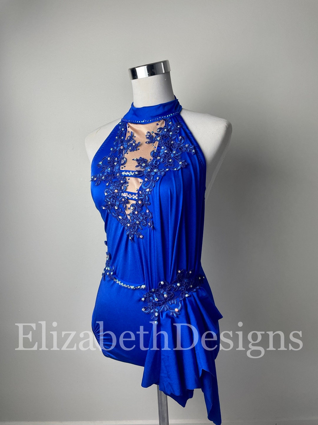 Blue Lyrical Costume Lyrical Dance Costume Modern Dance Etsy UK