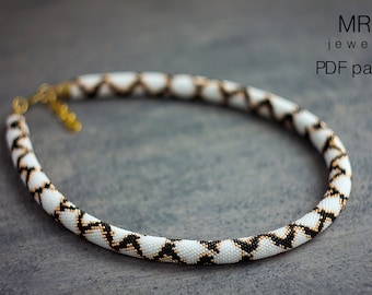 Bead Crochet Necklace Pattern: Python Snake Design (PDF Pattern)