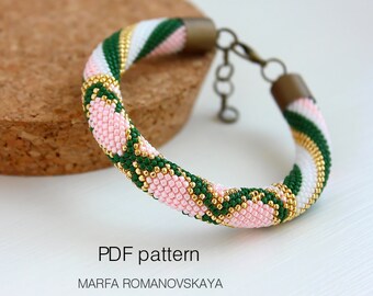 Tribal Bead Crochet Bracelet Pattern: Boho Snake Design (PDF Pattern)
