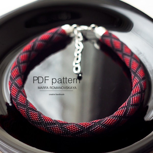 Bead Crochet Necklace Pattern: Tribal Boho Design (PDF Pattern)