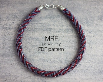 Patrón de collar de cuentas tribales de crochet: Diseño étnico bohemio (PDF)