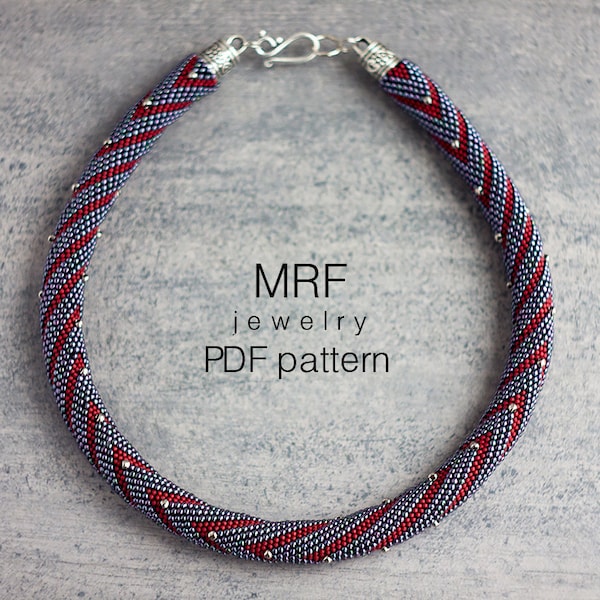 Tribal Bead Crochet Necklace Pattern: Boho Ethnic Design (PDF)