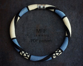 Wzór na naszyjnik z koralików plemiennych szydełkowanych: etniczny wzór boho (wzór w formacie PDF)