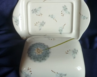 Butter dish dandelion, breakfast, gift, table, dandelion, butter, birthday,