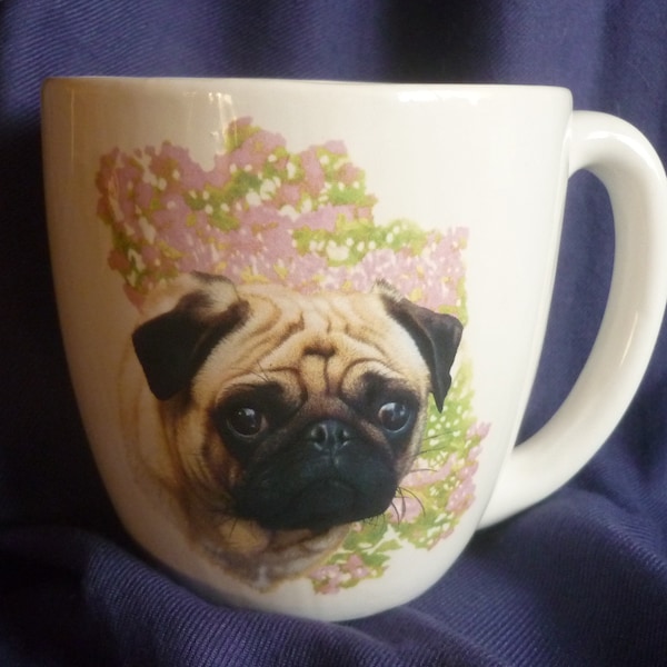 Mega große Tasse  mit Mops. Ein Leben ohne Mops ist möglich aber Sinnlos. Nach Loriot