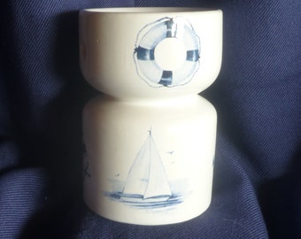 Duftlampe,Windlicht, Lampe für Wachsmelts, Duftwachs,Melts,Segelboot Schiff Ahoi,Anker