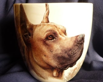 Mega large cup with Great Dane