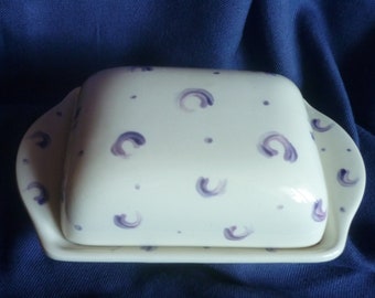 Beurre d’étain, violet, petit déjeuner, unique, peint à la main, beurre,