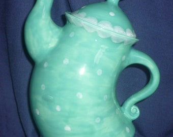 Cute tea pot or coffee pot, jug, breakfast, single piece