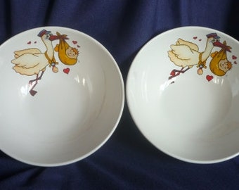 2 cereal bowls, How do I tell the expectant daddy, birth, mom, baptism