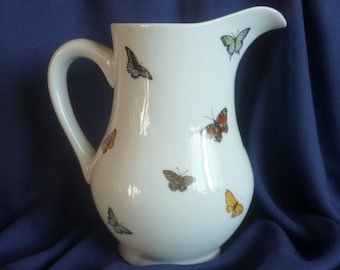 Ceramic milk jug, breakfast, milk, butterflies