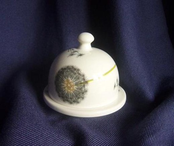 Butterdose rund mit Pusteblumen kleine Portion