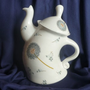 Sweet teapot or coffee pot, pot, breakfast, unique piece, dandelion