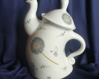 Sweet teapot or coffee pot, pot, breakfast, unique piece, dandelion