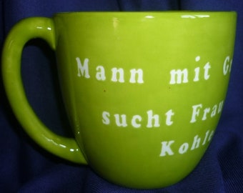 Mann mit Grill sucht Frau mit Kohle,Tasse,Groß,700ml,Geschenk