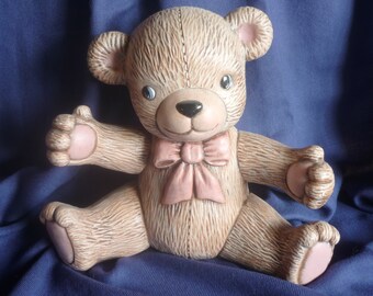 Teddybär aus Keramik Handarbeit,Handbemalt,Kinderzimmer,Sammlung