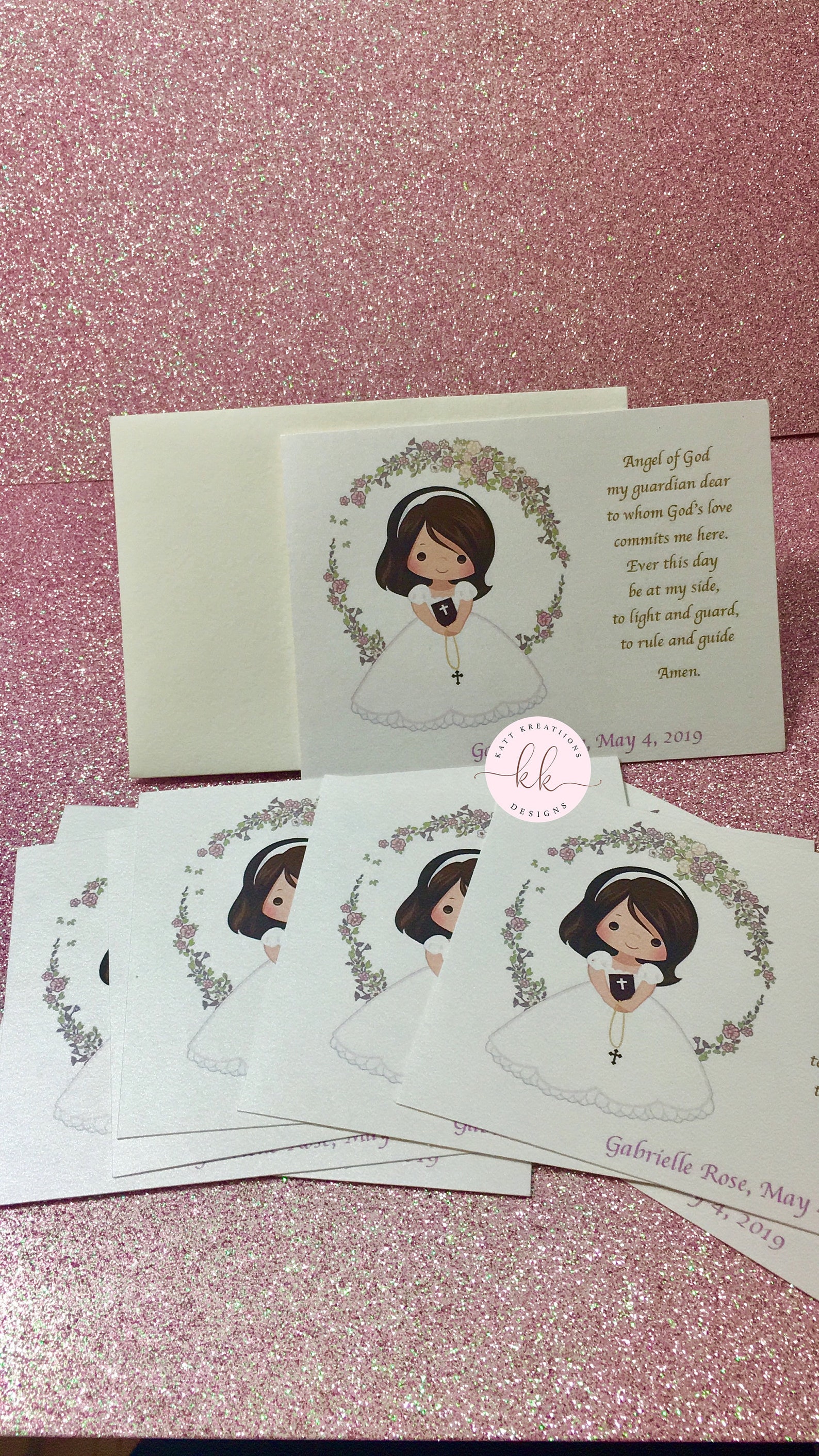First Communion Thank You Cards First Communion Favors