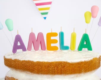 Birthday Candles - Beeswax Letter Cake Candles