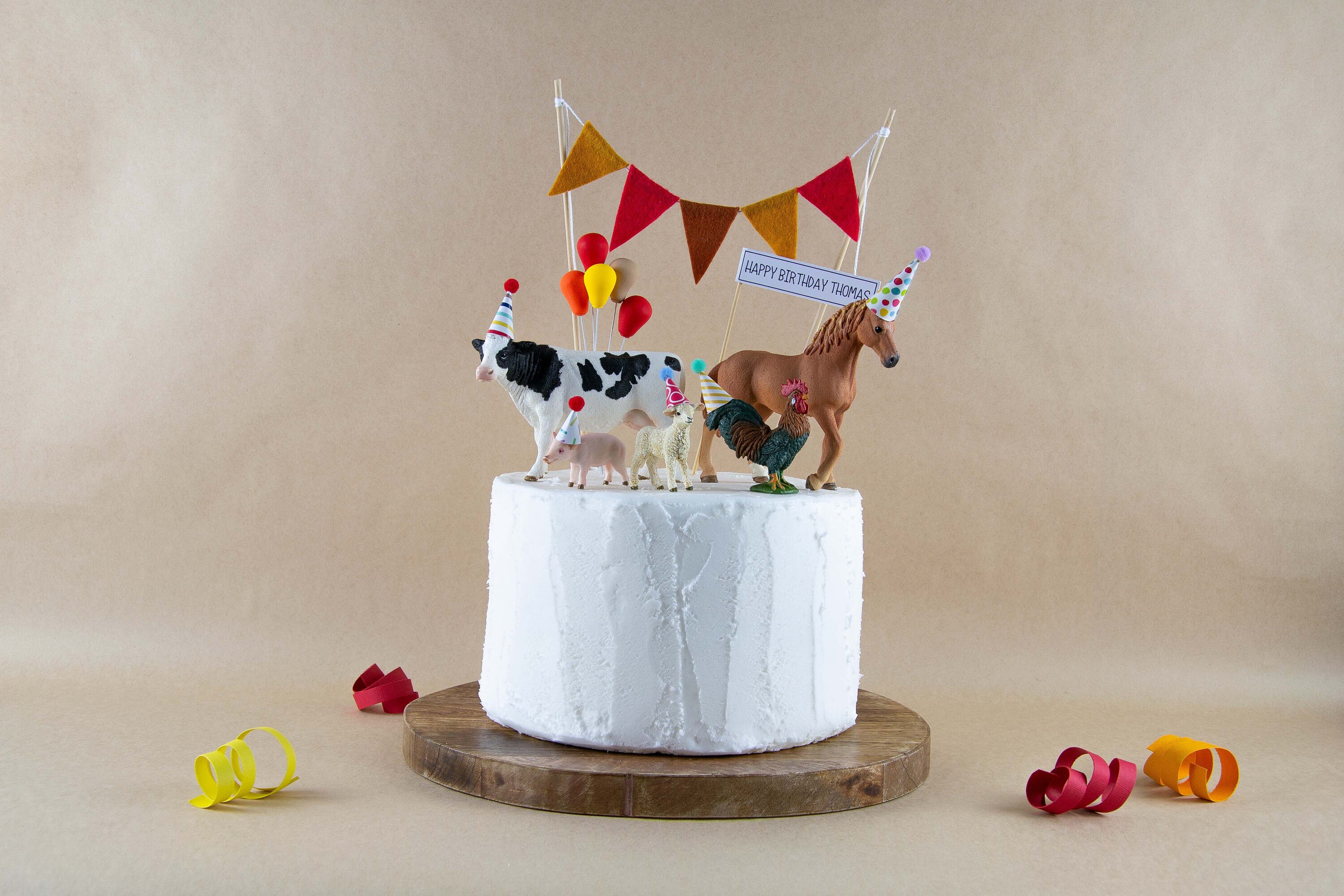 thumbnail image 2 of Farm Animal Cake Toppers Cartoon Cow For One Year Old Baby Birthday Party Cake Decorations Baby Shower Decor Boy Girl Cute Gifts 2 of 14