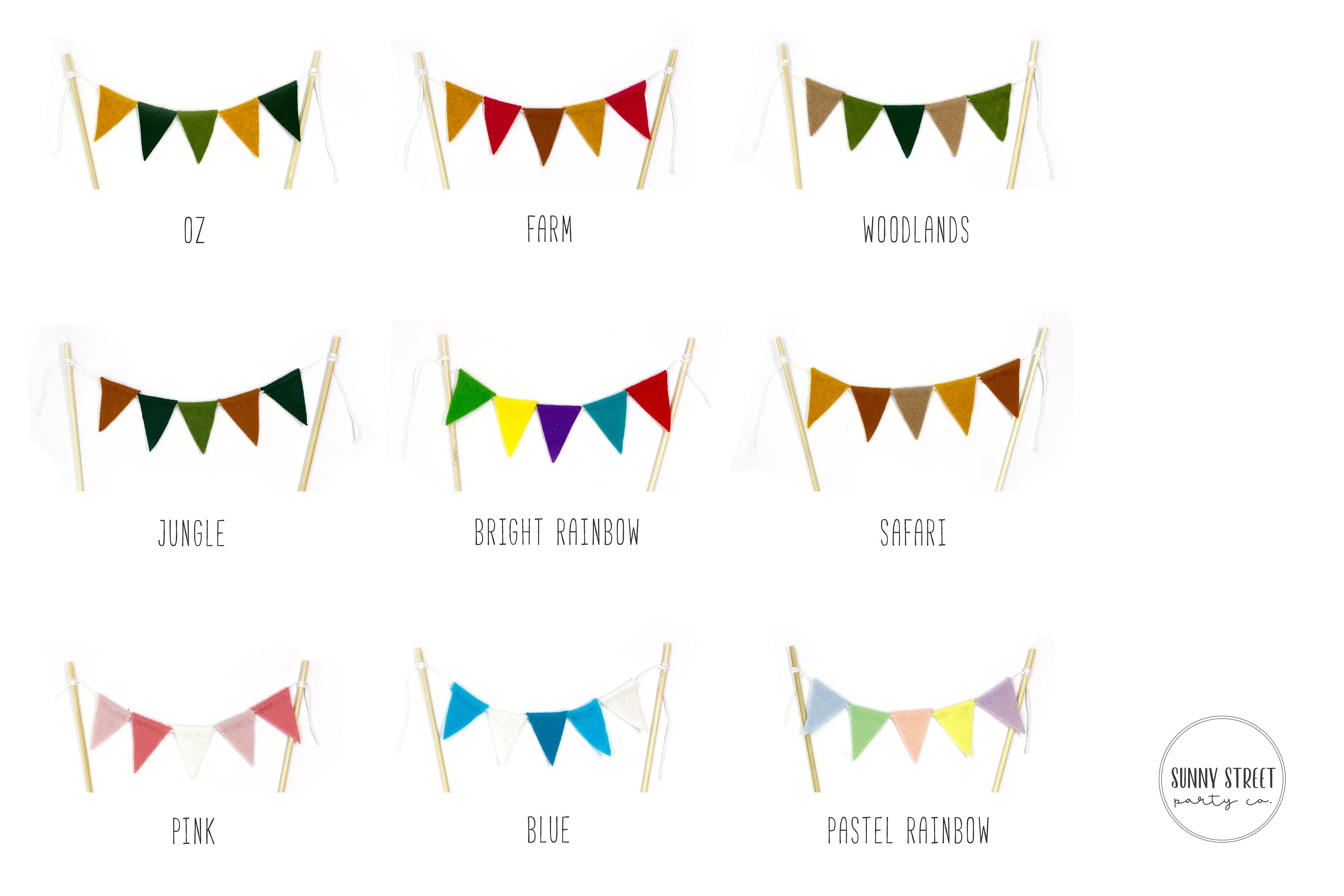 Bunting Cake Topper Garland Cake Topper for Baby Shower Etsy