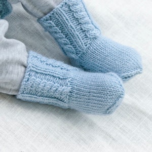 hand-knitted baby socks drops design 100% merino wool desired size desired color
