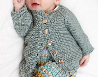 handgestrickte Baby-und  Kinderjacke Drops Design 100% Merinowolle Wunschgröße Wunschfarbe