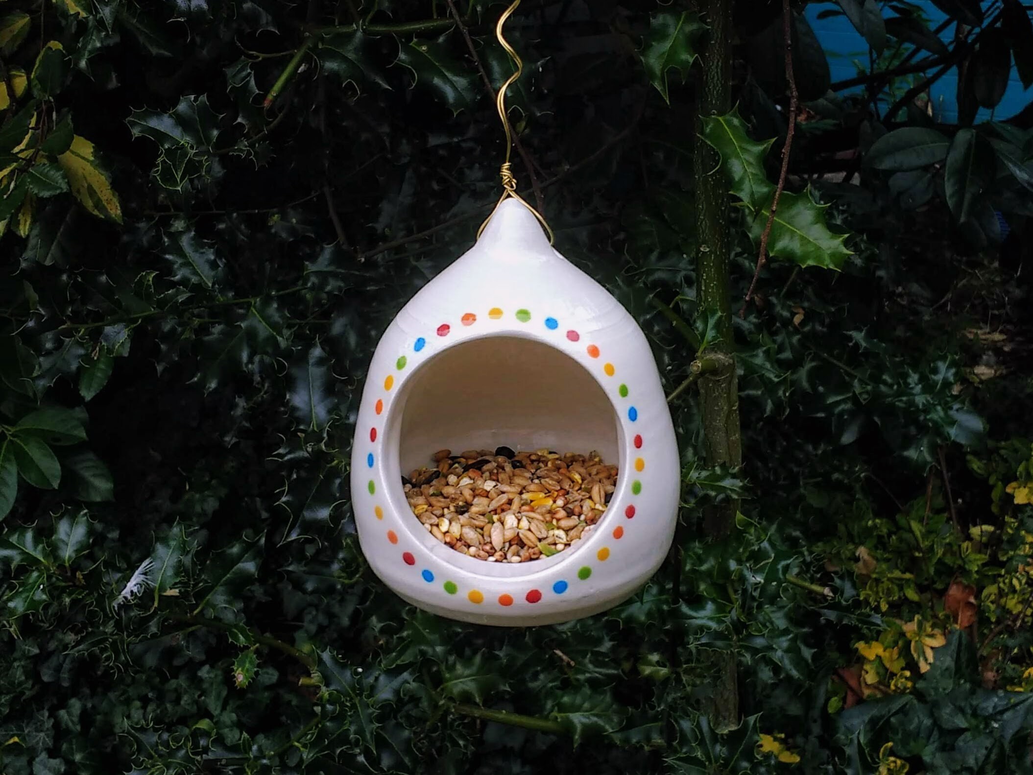 Pottery bird feeder ceramic bird feeder handthrown on the Etsy