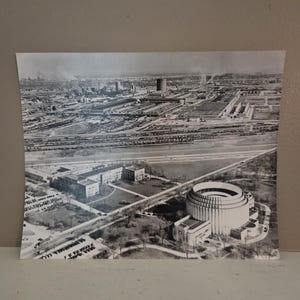Vintage Photo of Ford Rotunda, Ford Headquarters Building and Ford Rouge Plant, Dearborn, Michigan