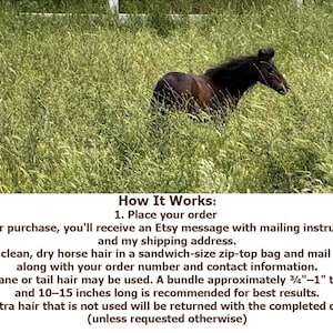 How it works for custom horsehair made to order items -Unique Handmade Braided Accessories, Personalized Craftsmanship