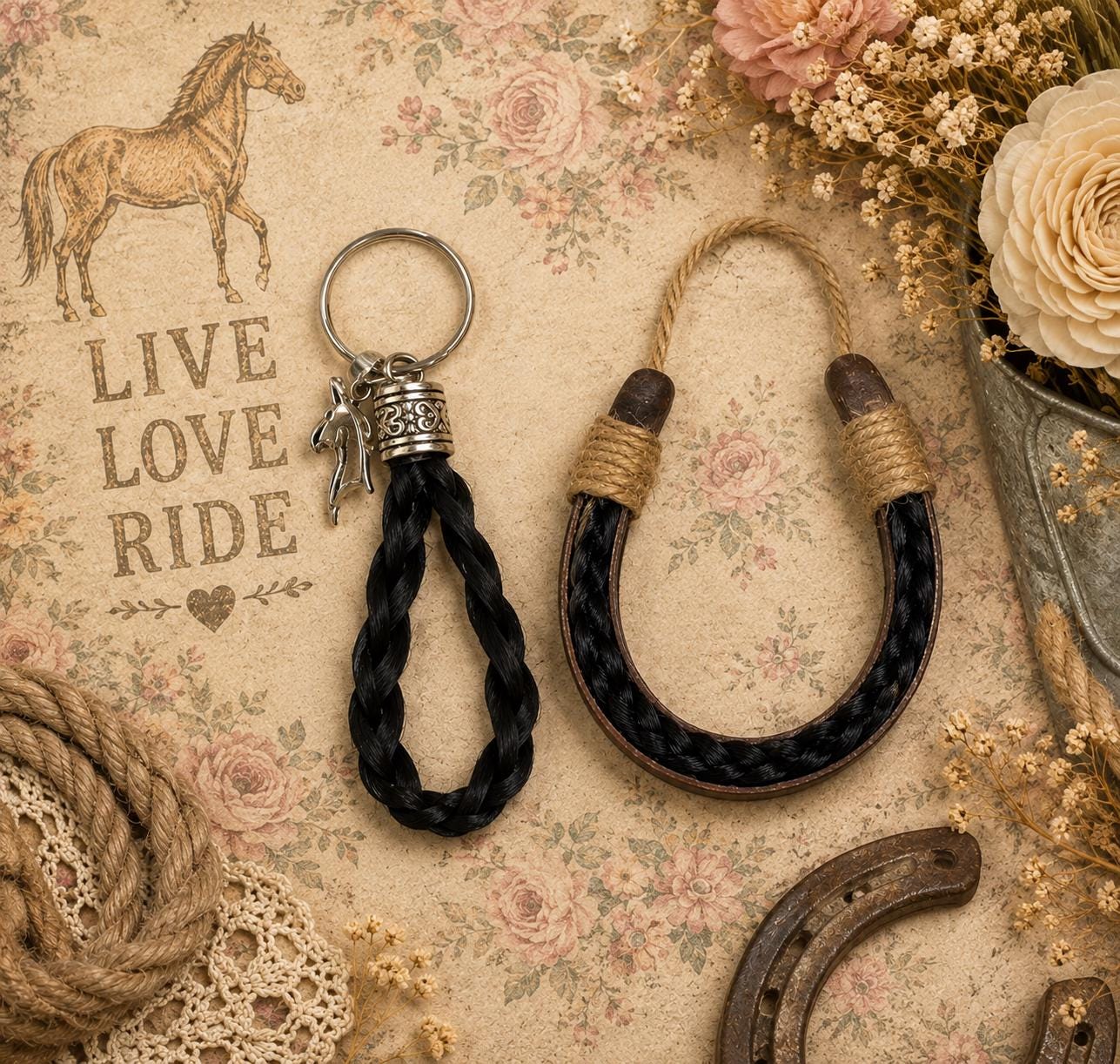 Horsehair Keychain - Etsy