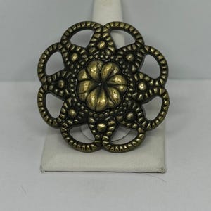 Vintage Floral Belt Buckle - Bohemian Hippie Chic Style