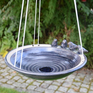 Hanging bird bath, anthracite