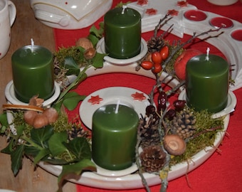 Adventsring groß, steinweiß