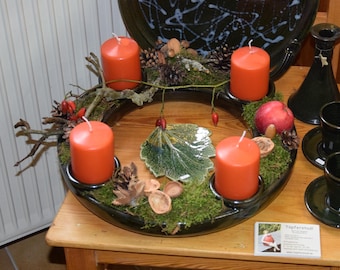 Adventsring groß, dunkelgrün