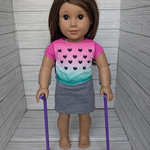 Purple Forearm Crutches (18-inch doll), Arm Crutches for 18-inch doll