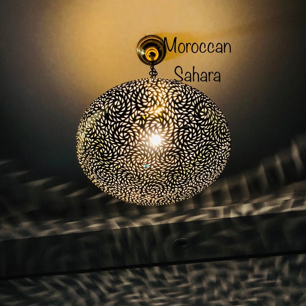 Moroccan Pendant Light: Exquisite Hanging Lamp for New Home Decor Lighting.