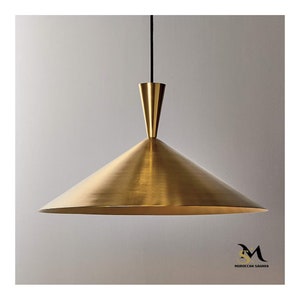 Handmade Brass Pendant Light: Polished Dome Hanging Lamp