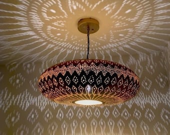 Pendant light, brass pendant light, Moroccan Brass Pendant Light, Moroccan Light Fixtures, Pendant Lighting, Simple Moroccan pendant lamp
