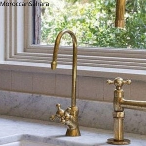 Unlackierter Messing Kaltwasserhahn - Wasserspender Wasserhahn, Einloch Kaltwasserfilter Wasserhahn