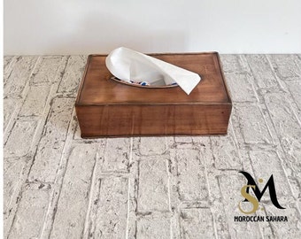 Massiv Messing Taschentücherbox Deckel: Rechteckiger Spender